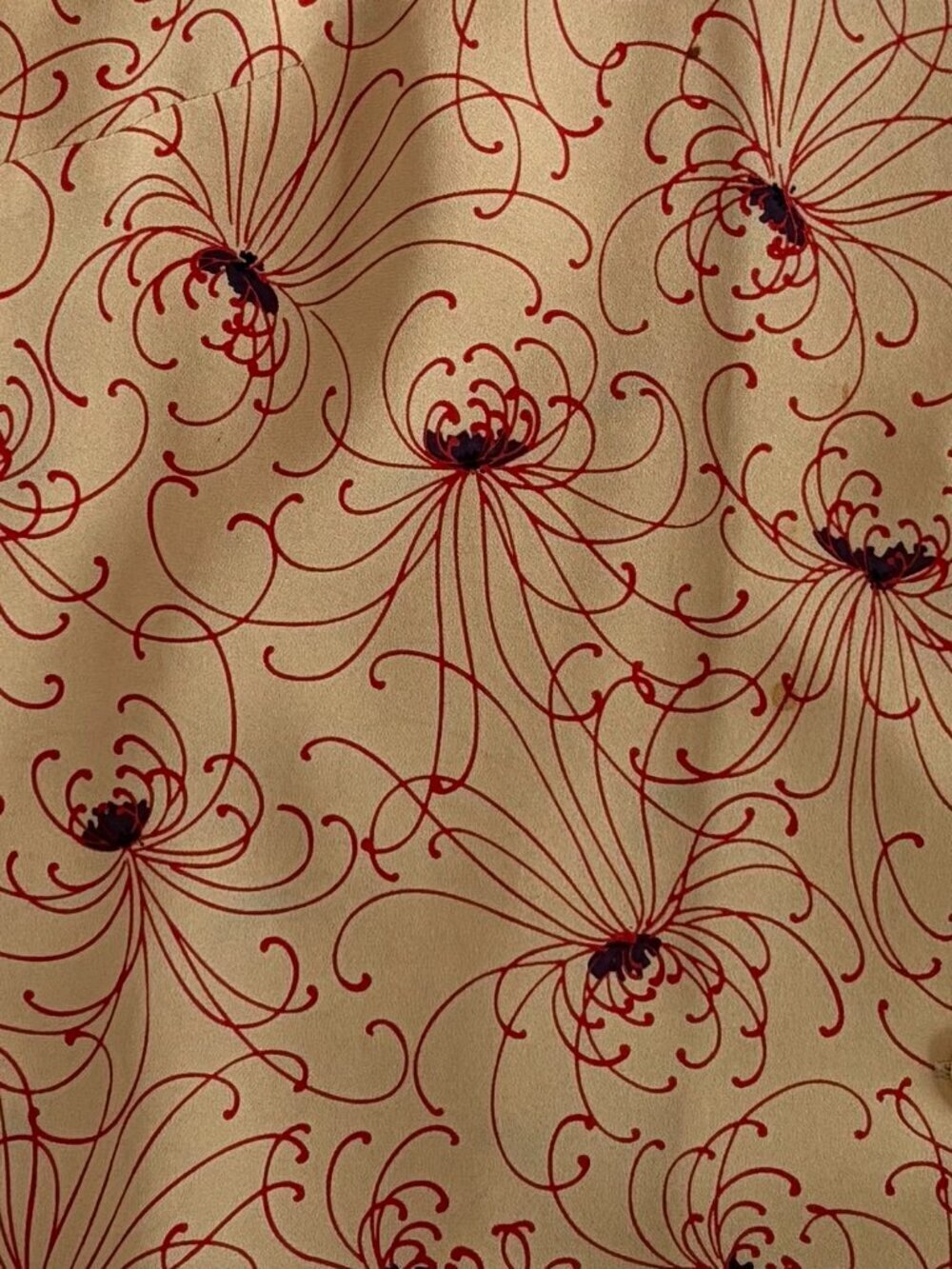 Harari silk top Small tan red vintage - Picture 7 of 9